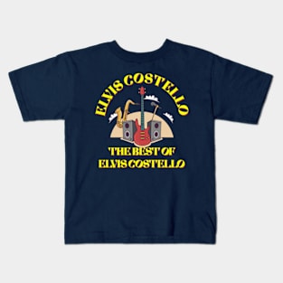 Elvis costello yellow T shirt Kids T-Shirt